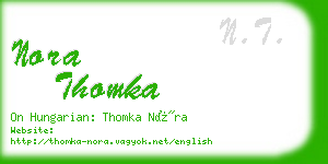 nora thomka business card